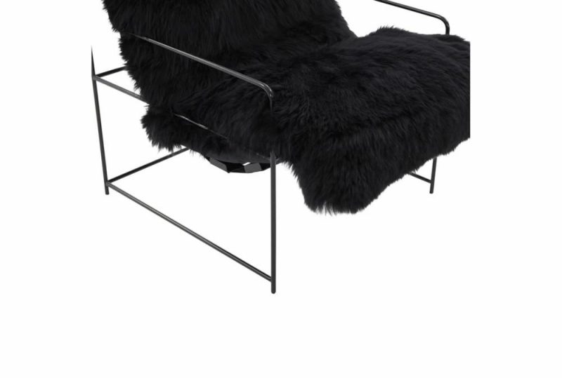 Chairs |   Katti Black Genuine Sheepskin chair Chairs Chairs