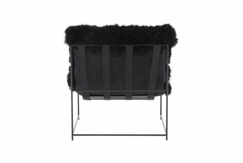 Chairs |   Katti Black Genuine Sheepskin chair Chairs Chairs