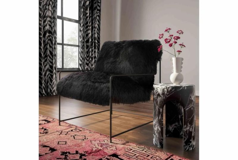 Chairs |   Katti Black Genuine Sheepskin chair Chairs Chairs