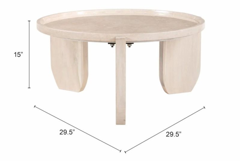 Coffee Tables |   Natural Bottochino Marble Round Coffee Table Coffee Tables Coffee Tables