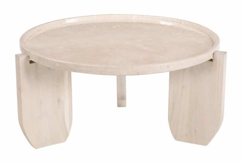 Coffee Tables |   Natural Bottochino Marble Round Coffee Table Coffee Tables Coffee Tables