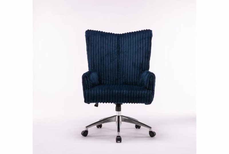 Office Chairs |   Navy Textured Fabric Rolling Office Desk Chair Home Office Office Chairs