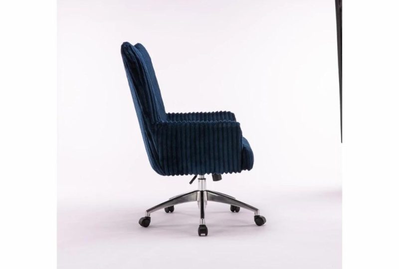 Office Chairs |   Navy Textured Fabric Rolling Office Desk Chair Home Office Office Chairs