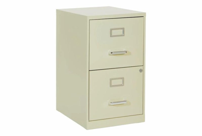 Filing Cabinets |   Tan 2 Drawer Locking Metal Filing Cabinet Filing Cabinets Filing Cabinets