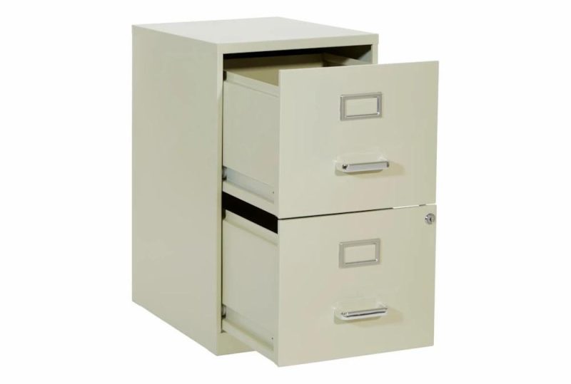 Filing Cabinets |   Tan 2 Drawer Locking Metal Filing Cabinet Filing Cabinets Filing Cabinets