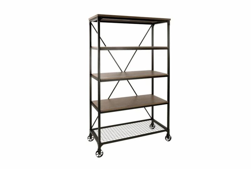 Room Dividers |   Tenino Brown 72″ Etagere Bookcase Bookcases Bookcases