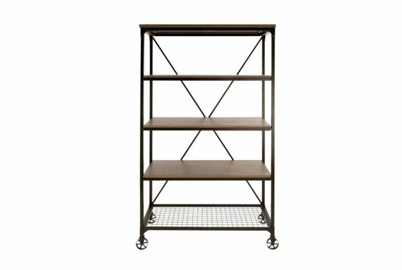 Room Dividers |   Tenino Brown 72″ Etagere Bookcase Bookcases Bookcases