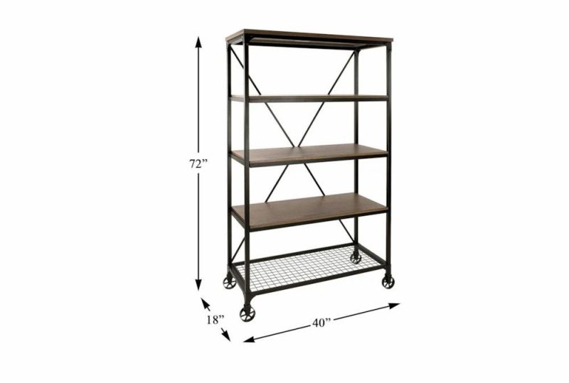 Room Dividers |   Tenino Brown 72″ Etagere Bookcase Bookcases Bookcases