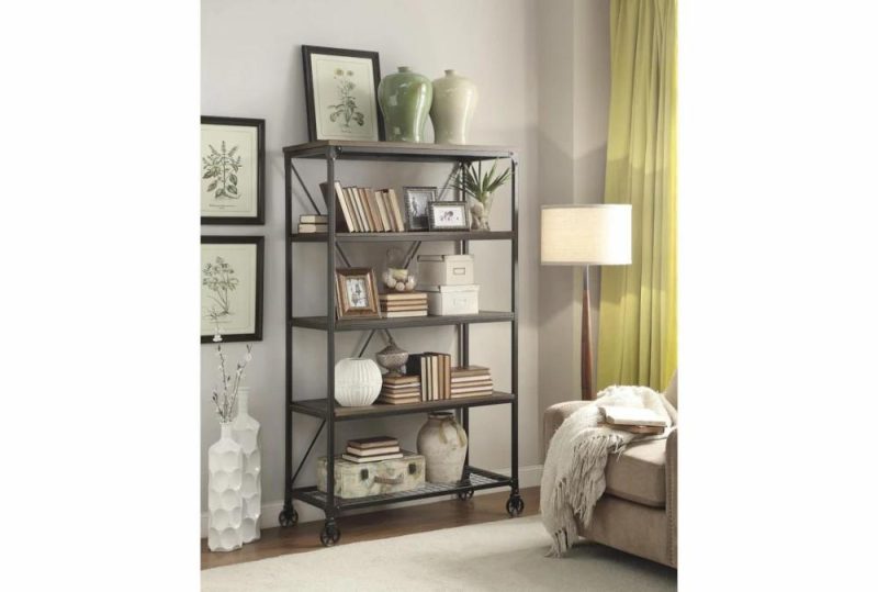 Room Dividers |   Tenino Brown 72″ Etagere Bookcase Bookcases Bookcases